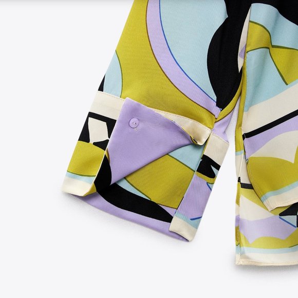 New HTF ZARA PRINTED POCKET SHIRT Bloggers Favorite Sz Sm - Picture 9 of 10